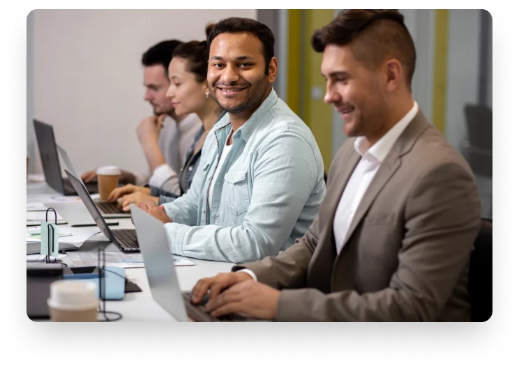 Managed IT services support team