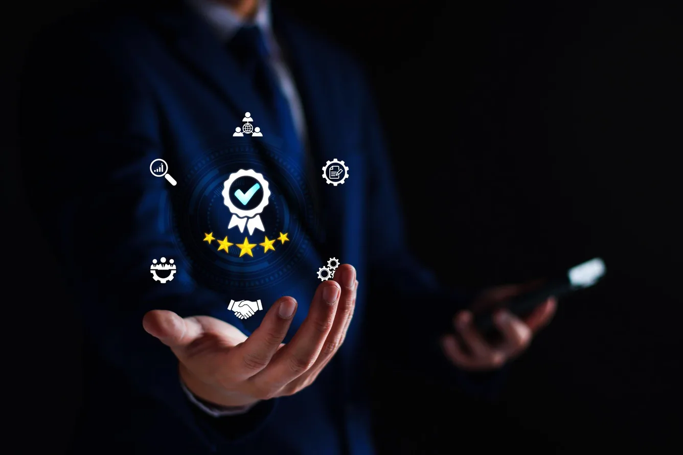 Customer star ratings representing brand reputation