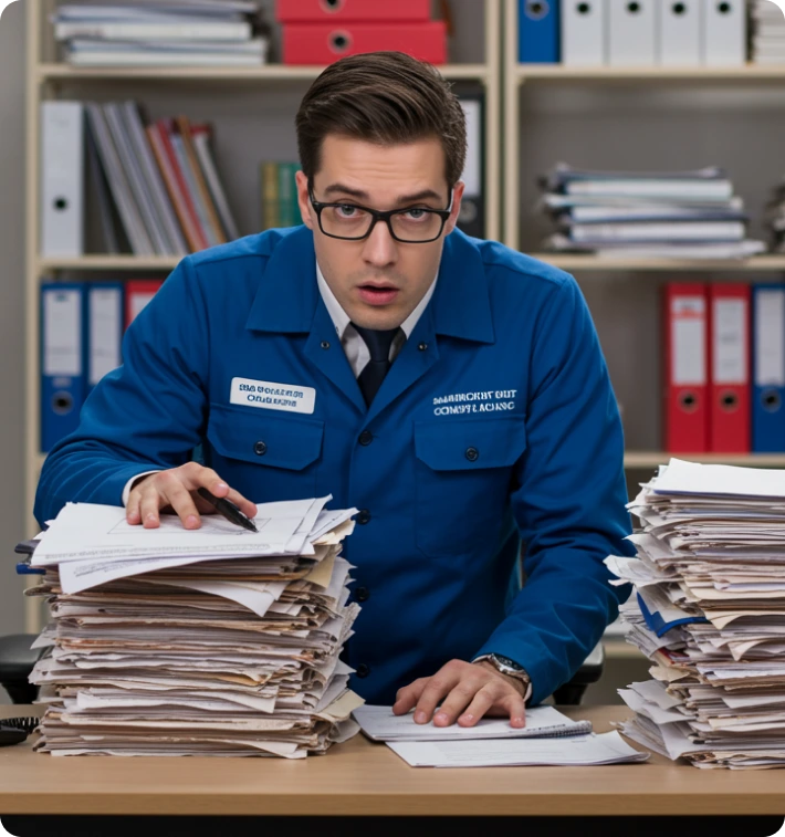 Manual subcontractor compliance paperwork overload